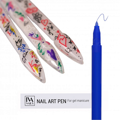 Акриловый маркер для дизайна Iva Nails Blue синий