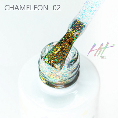 Топовое покрытие без липкого слоя для гель-лака No Wipe Chameleon top №2 HIT 9 мл