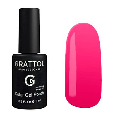 Гель-лак Grattol GTC128 Hot Pink, 9 мл