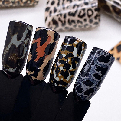 Фольга переводная Леопард №1597 Zoo Nail Art, 4×50 см