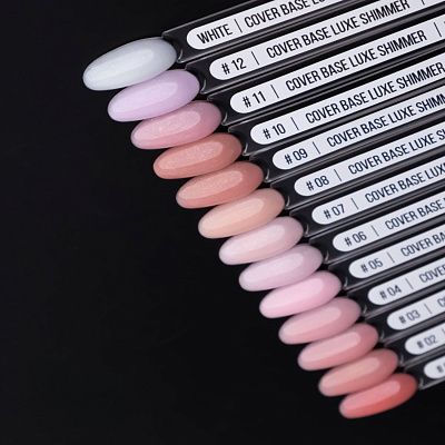 Камуфлирующая база для гель-лака MIO Nails Base Cover Strong Luxe Shimmer White 15 мл