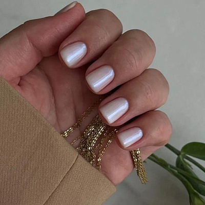 Топ для гель-лака с эффектом втирки голубой Lovely 7 мл