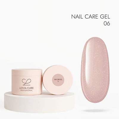 Моделирующий гель LOVIA CURE с кератином и кальцием Nail Care Gel №06 15 мл