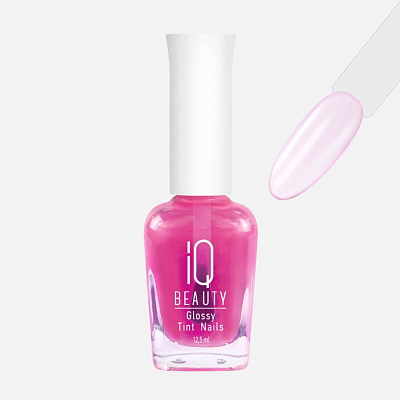 Лак-тинт с AHA-кислотами IQ Beauty Glossy Tint Nails 01 Pink Glass 12,5 мл