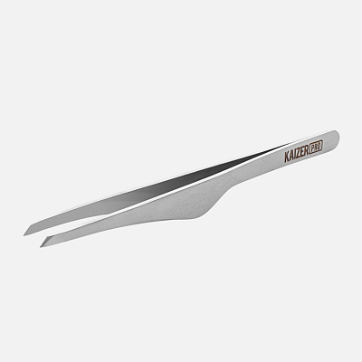 Пинцет для бровей Kaizer Pro скошенный 90 мм T-06