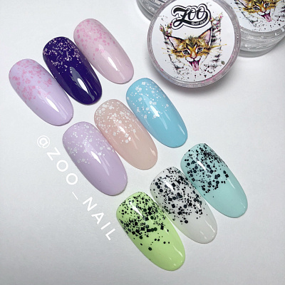 Конфетти «Хлопушка» Zoo Nail Art №1302 голубые 2 г