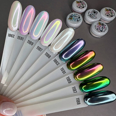 Пигмент для втирки Радужный Единорог №1591 Zoo Nail Art 0.2 г