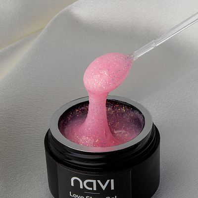 Моделирующий гель NAVI с блестками Love Story Gel 10 15 мл