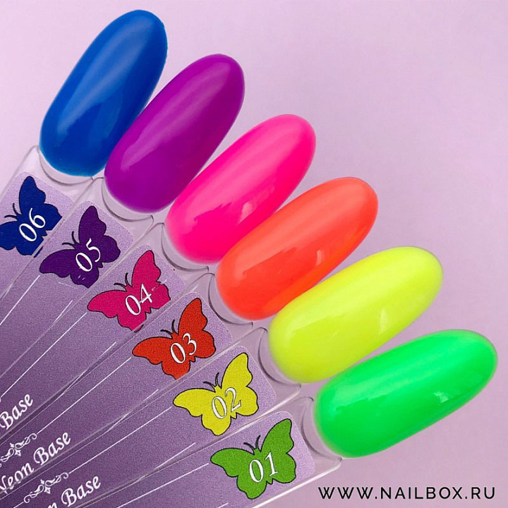 Каучуковая база для гель-лака Serebro Neon Base №05, 11 мл