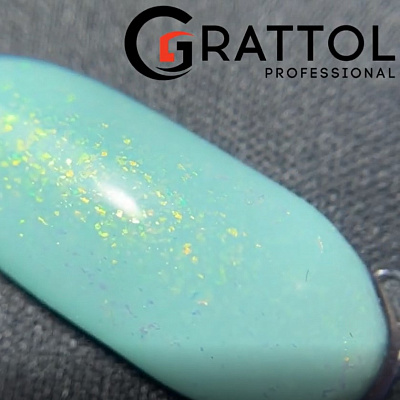 Каучуковая база с глиттером для гель-лака Rubber Base Glitter Grattol №017 (GTGB17), 9 мл