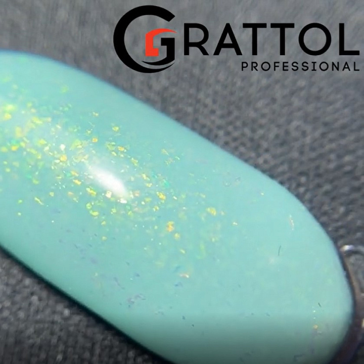 Каучуковая база с глиттером для гель-лака Rubber Base Glitter Grattol №017 (GTGB17), 9 мл