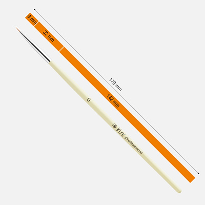 Кисть для дизайна IRISK Rainbow №0 К382-0