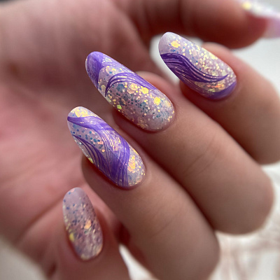 Моделирующий гель Monami Twinkle Gel Violet 15 г