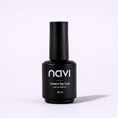 Топ для гель-лака NAVI Katana Top Coat с UV-фильтром без липкого слоя 15 мл
