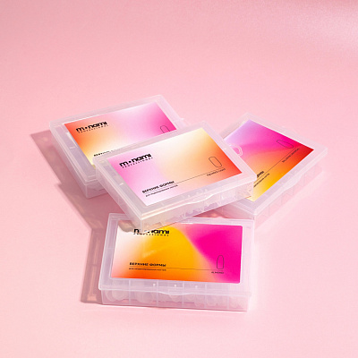 Верхние формы для моделирования ногтей Monami Квадрат натуральный изгиб «Squared light» 120 шт