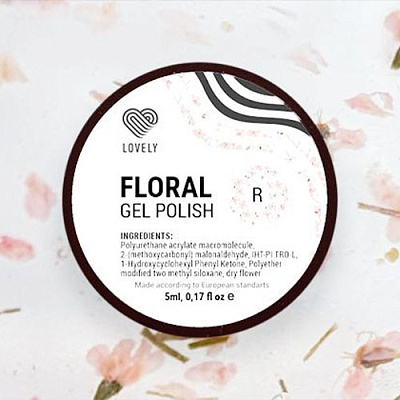 Гель-лак с сухоцветами Lovely Floral, оттенок розовый, 5 мл