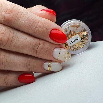 Шестигранники микс Диско соты Zoo Nail Art №1342, 2 г