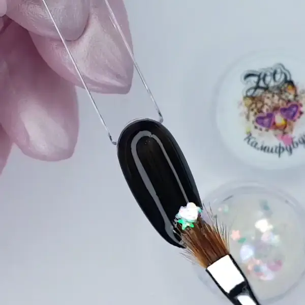 Камифубуки радужные Zoo Nail Art №1197 звездочки-сердечки микс, 1 г