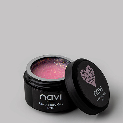 Моделирующий гель NAVI с блестками Love Story Gel 10 15 мл