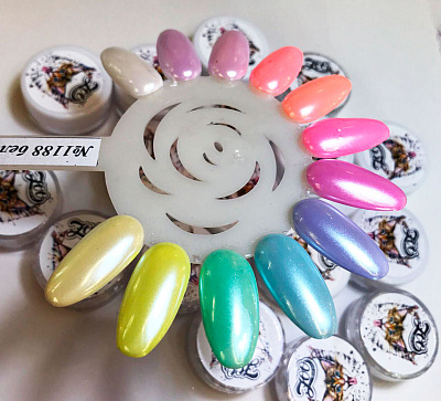 Пигмент перламутровый Белая жемчужина 1188 Zoo Nail Art, 1 г