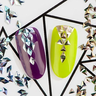 Чешуя дракона 3D треугольники №1271 Zoo Nail Art 3 мм 1 г