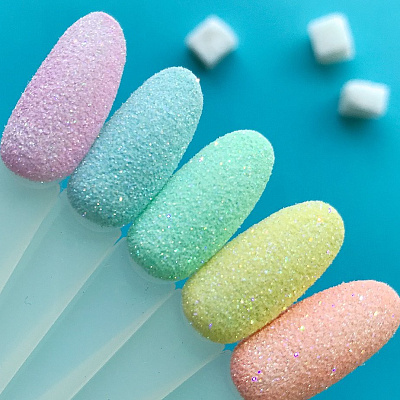 Сахарок для дизайна Zoo Nail Art №1350 радужный (мелкий помол) 3 г