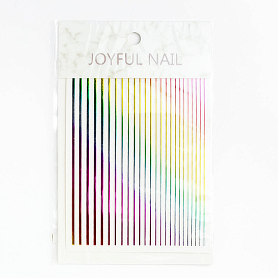 Наклейки полосочки №1535 Zoo Nail Art голография
