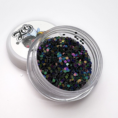 Шестигранники микс Диско соты Zoo Nail Art 1 мм №1723 баклажан 2 г