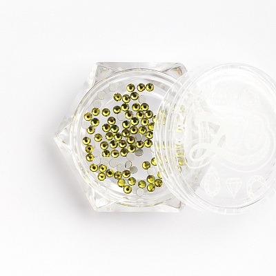 Стразы стеклянные Olive Green SS4 Zoo Nail Art №1123 (1,5 мм) 100 шт