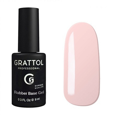 Камуфлирующая каучуковая Rubber-база для гель-лака Grattol Milky Base Camouflage №03 (GTBC3), 9 мл