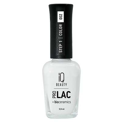 Лак для ногтей IQ Beauty №002 укрепляющий с биокерамикой 12,5 мл