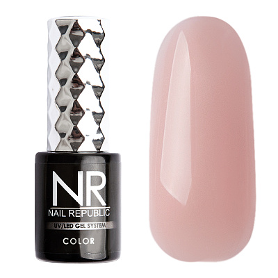 Каучуковая камуфлирующая база для гель-лака Cover Base Rubber Nail Republic №006 (Pink), 10 мл