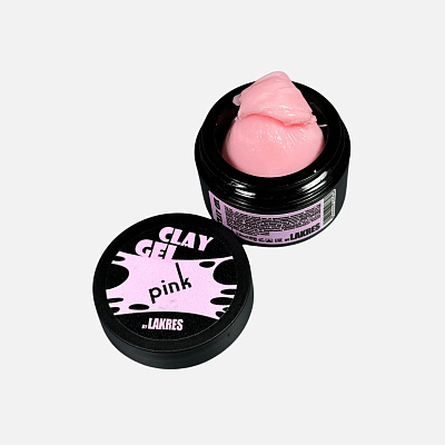 Гель для дизайна Lakres Clay gel Pink 15 мл