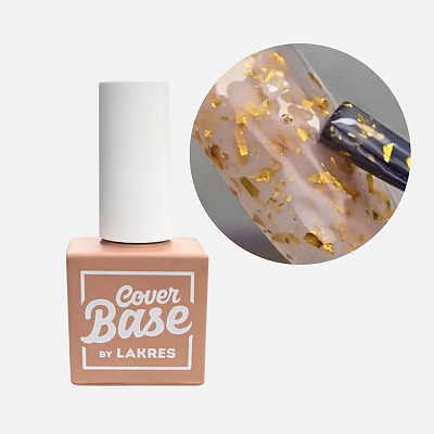 Камуфлирующая база для гель-лака Cover Base Lakres Potal Beige, 10 мл