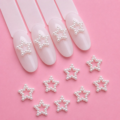 Фигурки объемные «Жемчуг звездочки» 1906 Zoo Nail Art 10 шт