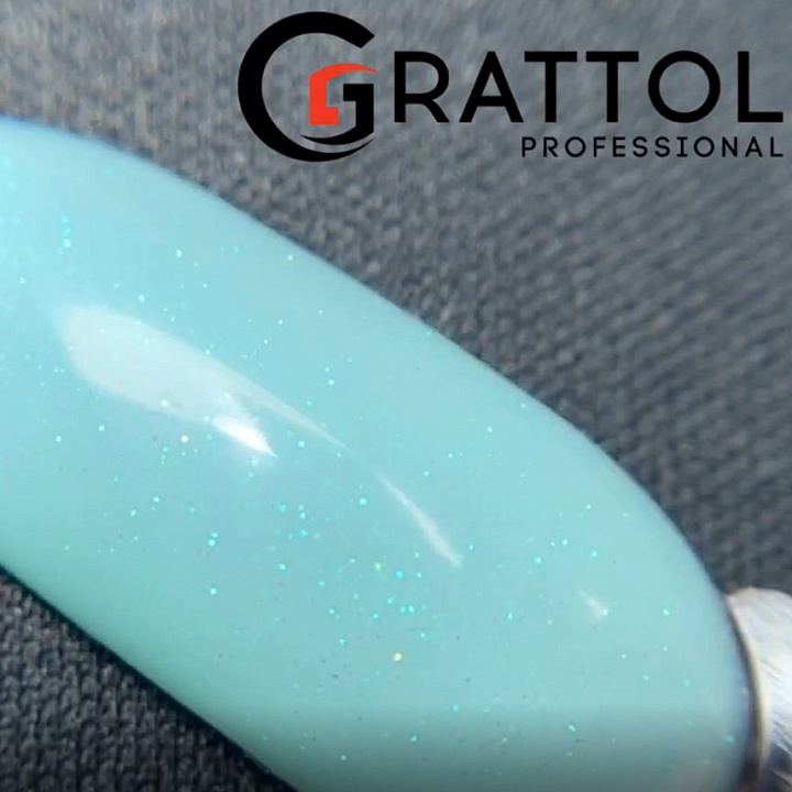 Каучуковая база с глиттером для гель-лака Rubber Base Glitter Grattol №016 (GTGB16), 9 мл