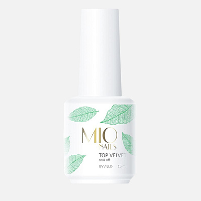 Матовый топ для гель-лака с липким слоем  MIO Nails Velvet Luxe 15 мл