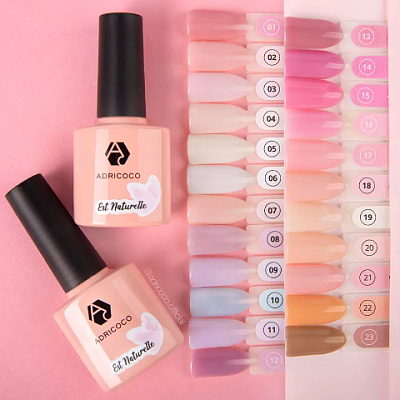 Гель-лак ADRICOCO камуфлирующий Est Naturelle №19 молочный бежевый 8 мл