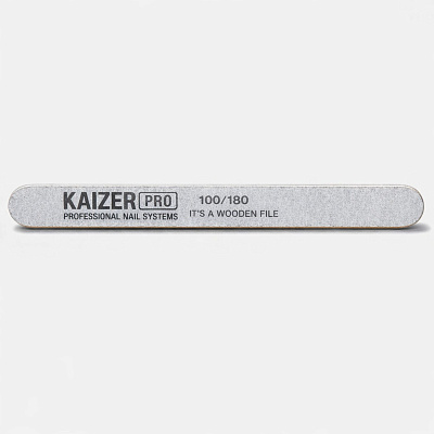 Пилка Kaizer Pro NF-85 на деревянной основе прямая серая 100/180 13 см