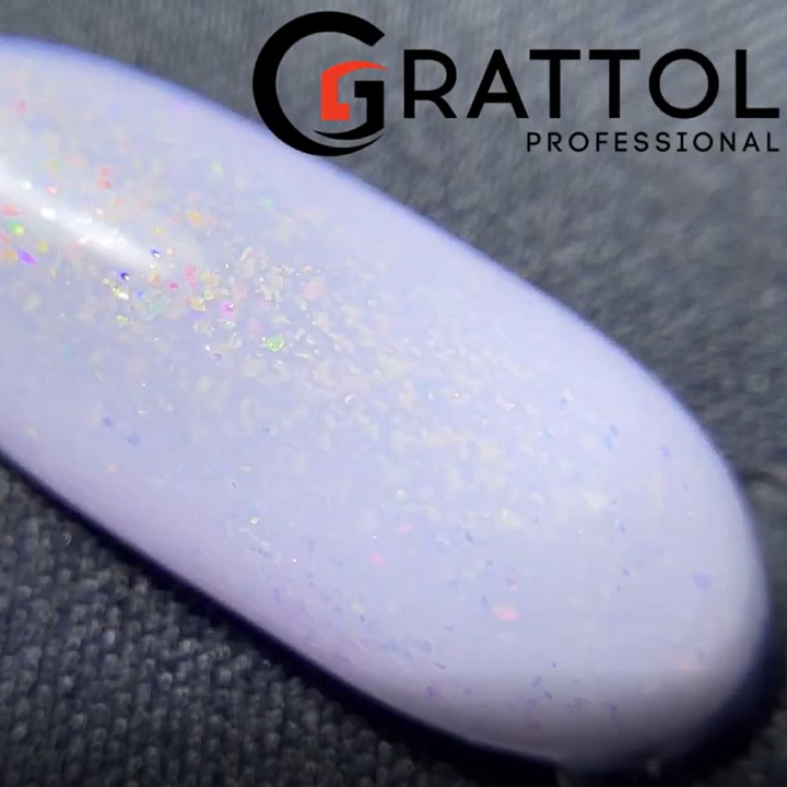 Каучуковая база с глиттером для гель-лака Rubber Base Glitter Grattol №014 (GTGB14), 9 мл