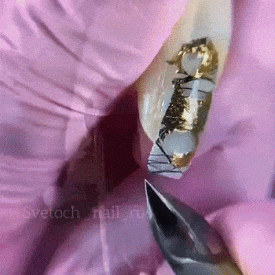 Фольга сетка поталь Zoo Nail Art №1583 чёрный/серебро 4x25 см