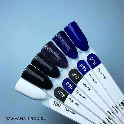 Гель-лак ADRICOCO №098 мерцающий черный василек, 8 мл