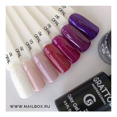 Гель-лак OPAL Grattol №01 арт. GTOP01, 9 мл