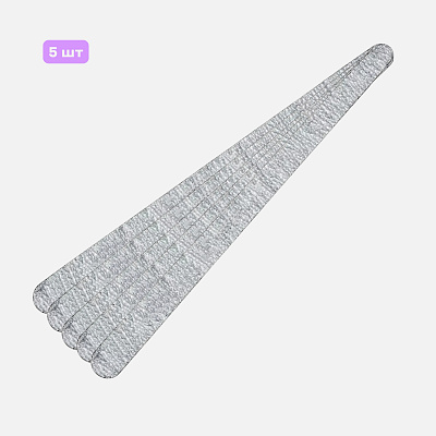 Пилка капля серая тонкая Zoo Nail Art №1587 180/240 грит 16,5 см 5 шт