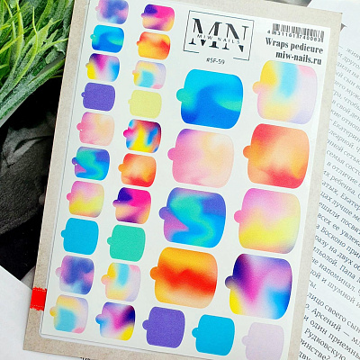 Пленки для педикюра Miw Nails Wraps stickers SF-59