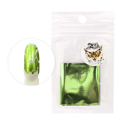 Фольга переводная Zoo Nail Art №1952 глянцевая оливковая, 4*50 см