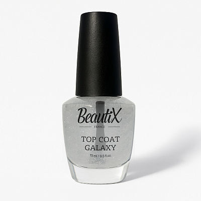 Финишное покрытие для лака Beautix Galaxy глянцевое с шиммером 15 мл