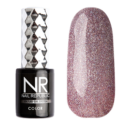 Гель-лак Nail Republic №416 (Мерцающий розовый), 10 мл