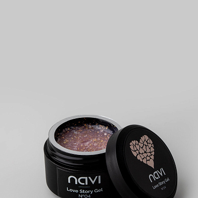 Моделирующий гель NAVI с блестками Love Story Gel 04 15 мл