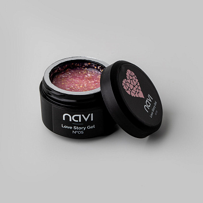 Моделирующий гель NAVI с блестками Love Story Gel 05 15 мл